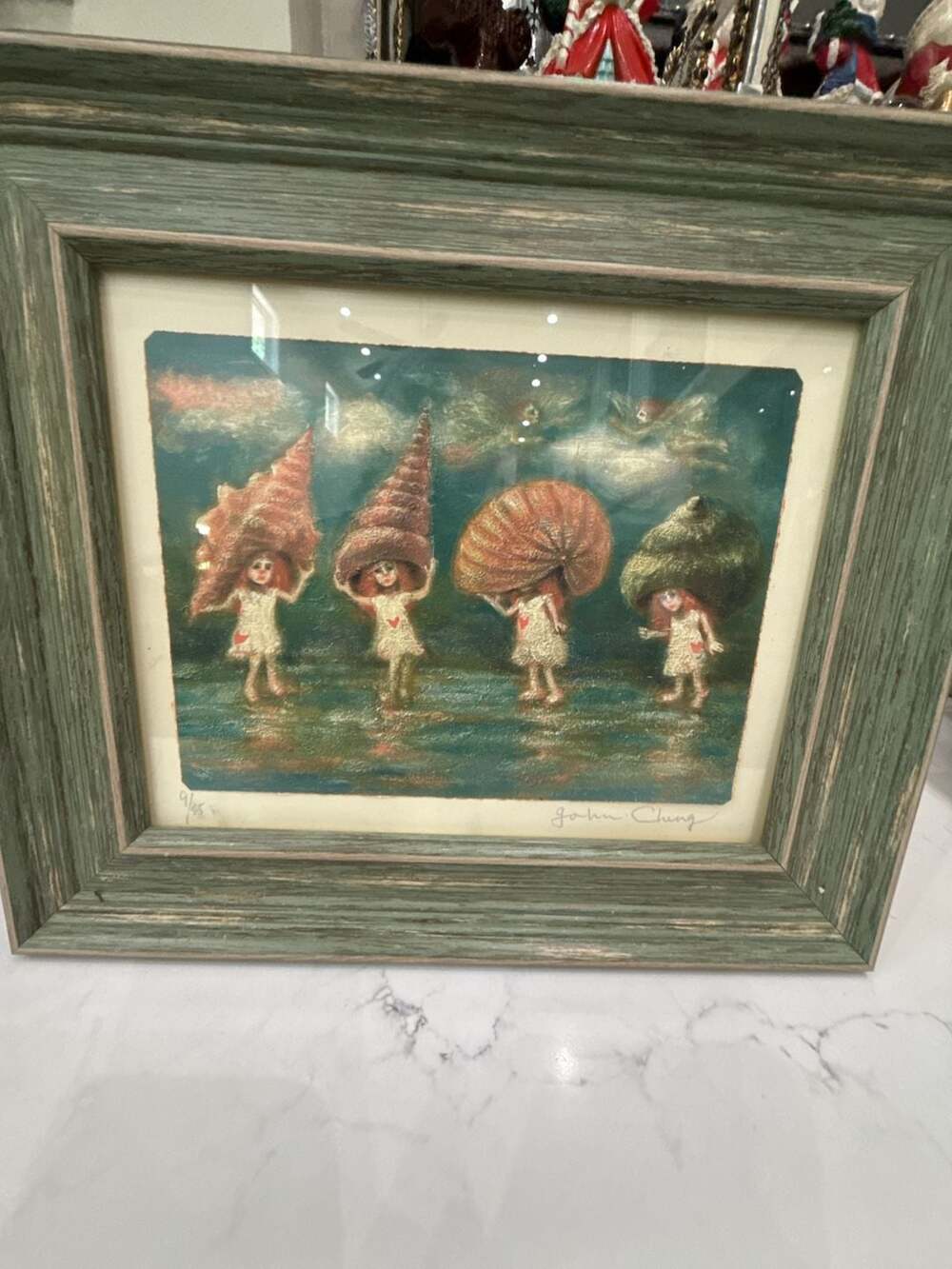 John Cheng Signed Limited Edition Framed Art Print Shell Girls 9/45